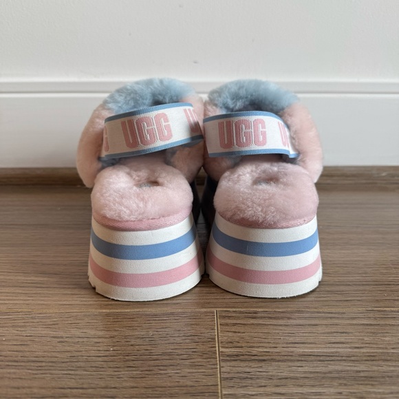 Ugg Disco Checkered platform slides Pink/Blue/White - Picture 9 of 16